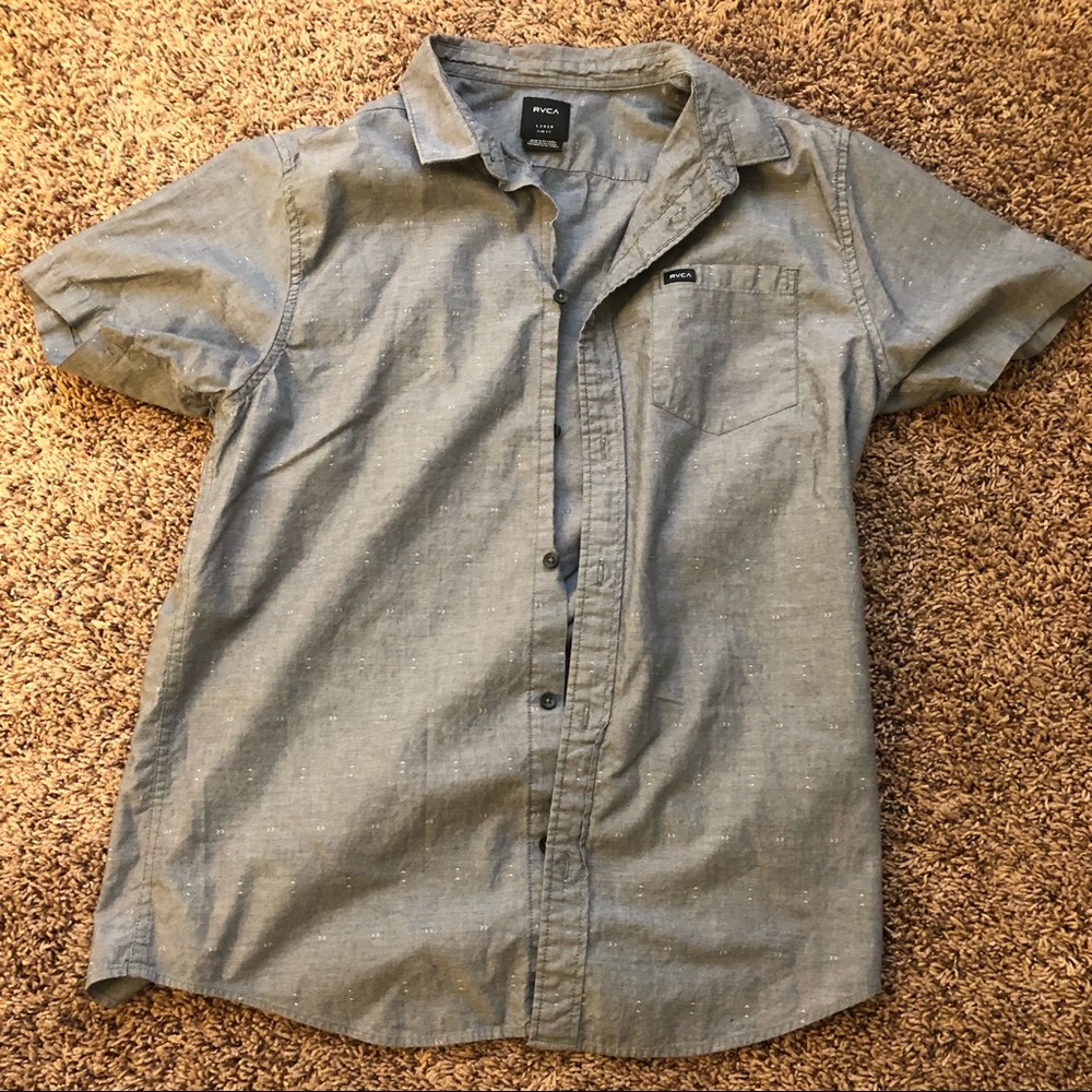 Rvca dress shirt, size: large